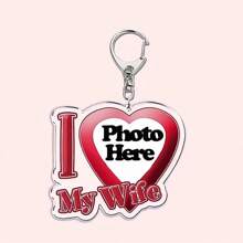 Customized Text Key Chain - "I Love My Boyfriend/Girlfriend", Wife, Hot Mom, Dad, King, Queen, Idol, Baby, Family, Gift,Customized Keychains & Accessories,Street Casual Chic - Multicolor - View 31