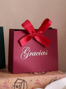 10件套精美礼盒套装，印有“Gracias”字样并系有丝带——非常适合存放零食、糖果和小礼物——适用于感恩节、婚礼、新娘送礼会、派对回礼和节日庆典——用途广泛，优雅别致，适合各种场合。迷你礼品袋，是返校季、情人节等场合的理想之选。 - 多色 - 查看 6