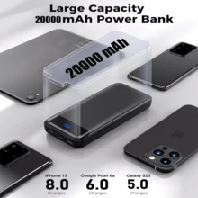 便携式充电器 20000mah 移动电源，USB-C（22.5W）快速充电电池组手机充电器适用于 iPhone 16/15/14/13 系列、Android、笔记本电脑，适用于旅行露营适用于 iPad、Android 手机、送给家人、朋友、孩子、生日、圣诞节、冬季的礼物适用于 iPad、Android 手机、送给家人、朋友、孩子、生日、圣诞节、冬季的礼物适合户外玩耍、购物、旅行、便携式电源超级快速充电、LED 电量显示、带有 USB 和 Type-C 端口的 Android 和 iPhone 设备的便携式充电器、安全稳定的聚合物锂电池。适合户外玩耍、购物、旅行、便携式电源超级快速充电、LED 电量显示、适用于带有 USB 和 Type-C 端口的 Android 和 iPhone 设备的便携式充电器、适用于 Apple iPhone、iPad、Android 手机的安全稳定的聚合物锂电池、适合家人、朋友、孩子、生日、圣诞节、冬季的礼物