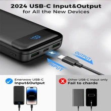 便携式充电器 20000mah 移动电源，USB-C（22.5W）快速充电电池组手机充电器适用于 iPhone 16/15/14/13 系列、Android、笔记本电脑，适用于旅行露营适用于 iPad、Android 手机、送给家人、朋友、孩子、生日、圣诞节、冬季的礼物适用于 iPad、Android 手机、送给家人、朋友、孩子、生日、圣诞节、冬季的礼物适合户外玩耍、购物、旅行、便携式电源超级快速充电、LED 电量显示、带有 USB 和 Type-C 端口的 Android 和 iPhone 设备的便携式充电器、安全稳定的聚合物锂电池。适合户外玩耍、购物、旅行、便携式电源超级快速充电、LED 电量显示、适用于带有 USB 和 Type-C 端口的 Android 和 iPhone 设备的便携式充电器、适用于 Apple iPhone、iPad、Android 手机的安全稳定的聚合物锂电池、适合家人、朋友、孩子、生日、圣诞节、冬季的礼物