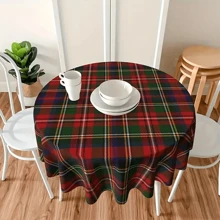 1pc Christmas Plaid Rectangular Tablecloth, Perfect For Holiday Decor And Parties - S914 - View 7