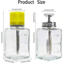 1 件 6 盎司/180 毫升指甲油卸妆液泵空分配瓶按压式玻璃空泵分配器指甲油卸妆液透明可再填充瓶液体清洁剂瓶 - 彩色 - 查看 7