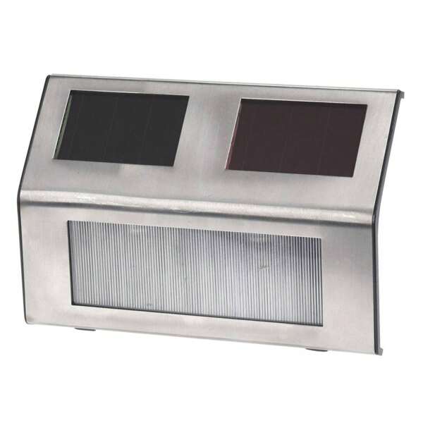 Well Home Wellhome Set Of 4 Solar Lights In Stainless Steel With 2 LEDsFree Shipping In 24/48h