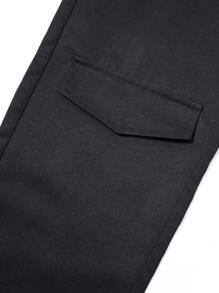 Bộ 3 quần cargo ống đứng rộng rãi, nhiều túi, thích hợp cho nam thiếu niên, phù hợp cho các hoạt động trong nhà, thể thao, ngoài trời và mọi mùa. - màu đen - Xem 9