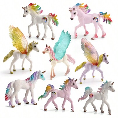 تمثال زخرفي لمخلوق أسطوري، وحيد القرن بيجاسوس، وحيد القرن، ألعاب وحيد القرن، تماثيل، تمثال وحيد القرن، شخصية الأرنب الظل، حيوانات مطبوعة ثلاثية الأبعاد