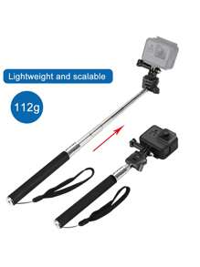 Capture The Perfect Selfie With The PULUZ Extendable Handheld Monopod - Compatible With GoPro, Insta360, And DJI Osmo Action Cameras! - Black - View 8