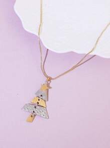 Dây chuyền mặt hình cây thông Noel, Thiết kế sáng tạo thời trang dành cho phụ nữ, Phụ kiện trang phục dự tiệc, Quà tặng Giáng sinh - Nhiều màu - Xem 4