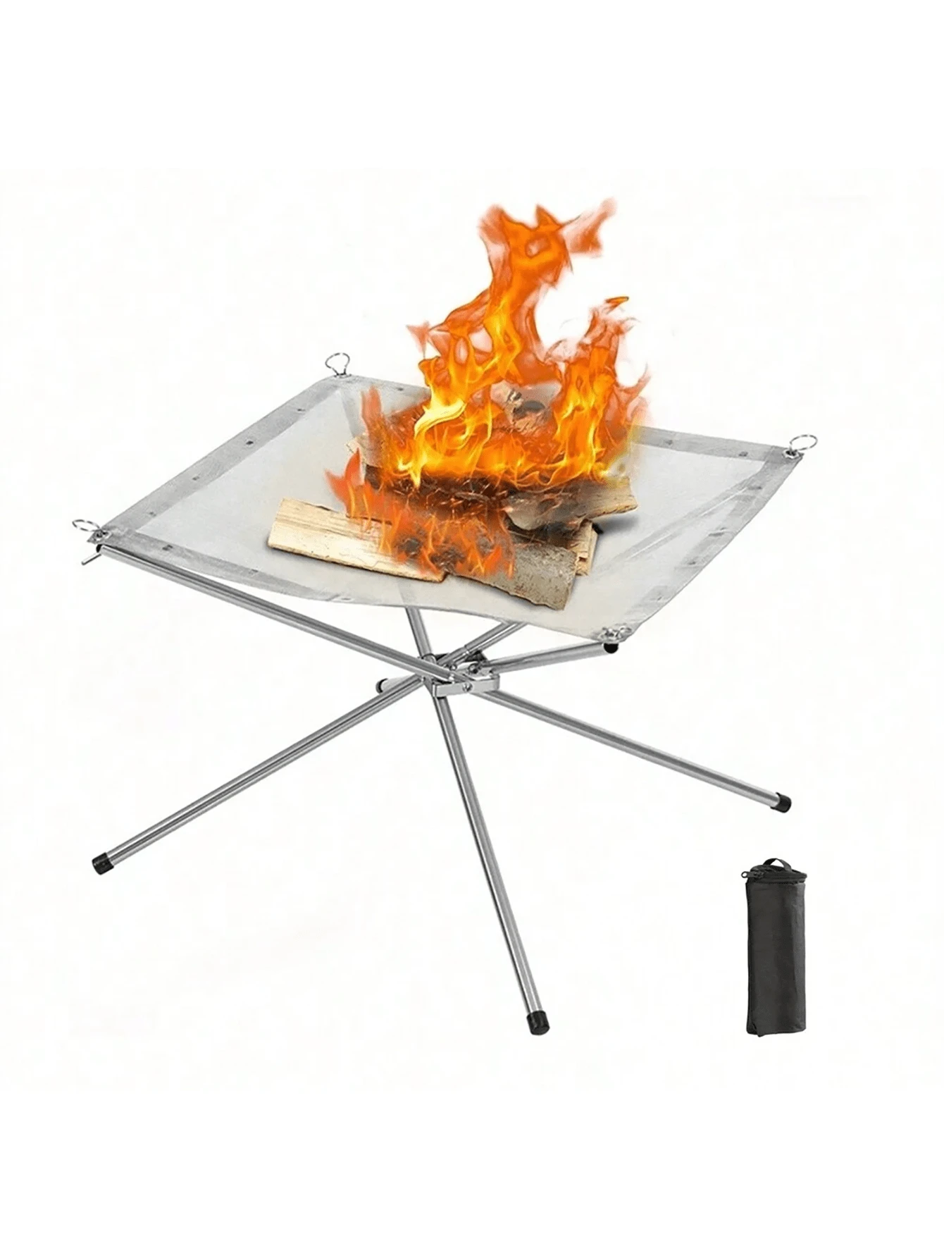 Rayeeley Faltbarer Camping Grill - Tragbarer Edelstahl Grill Für Outdoor