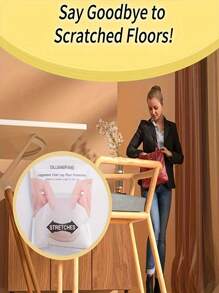 20 Pack Large Non-Slip Chair Feet Covers With Felt - Clear Silicone Floor Protectors For Restaurants, Hotels And Cafes - Multicolor - View 6