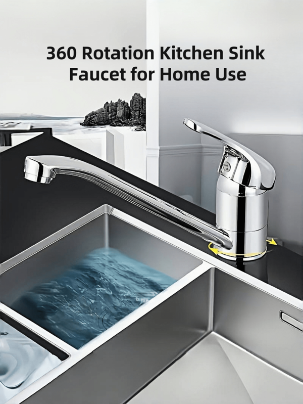 1PC Modern Kitchen Sink Tap With 360 Rotation & Hot/Cold Controller Multifunctional Kitchen Tap Contemporary Kitchen Sink Tap Set