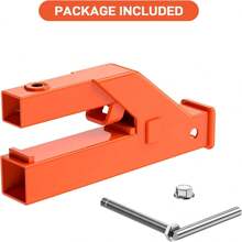 Clamp On Trailer Hitch, 2" Ball Tractor Mount Receiver, Tractor Bucket Trailer Hitch Compatible With Deere Bobcat Tractor Bucket - Orange - View 4