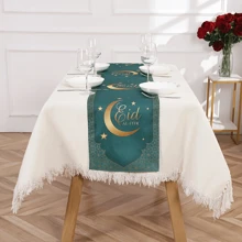 1 件 13 X 71 英寸桌旗，带月亮图案的桌旗，装饰性桌旗 - 彩色 - 查看 4