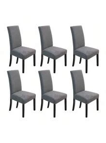 6 Pzs Fundas Protectoras Removibles Para Silla Comedor