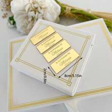 定制金色亚克力姓名牌，婚礼日期镜面牌，接待纪念品，生日牌，巧克力回礼，字母姓名Logo，礼品牌，新娘送礼牌，订婚礼物牌，送给她的理想礼物，男友，女友，爸爸，妈妈，家人，朋友，儿子，女儿，周年纪念日，生日，乔迁之喜，毕业典礼，厨房，餐厅，卧室，办公室，客厅，家居，花园，茶室，婚礼必备，派对必备 - 金色 - 查看 5