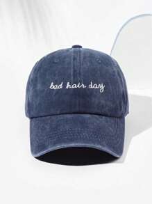 1 件刺绣“Bad Hair Day”水洗棒球帽，透气可调节高尔夫遮阳帽，适合户外活动，女士夏季时尚弧形帽檐遮阳帽，男士/中性 Y2K 风格遮阳帽 - 刺繡 - 查看 15