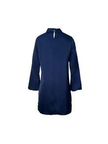 Tunică Kaftan Ramadan în culoare solidă, Burqa elegantă cu mânecă tip lanternă, pentru femei, modă casual de primăvară - Albastru - Vizualizare 4