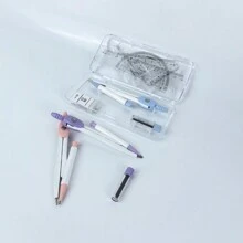 7-Piece Drawing Instruments Set Including Protractor, Ruler, Triangle Ruler, Compass - Random Delivery, For Student Use - Sets - View 8