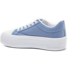 Canvas Sneaker With Chunky Sole And Classic Details - Blue - View 2
