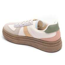 Patterned Thick Sole Sneakers - Multicolor - View 5