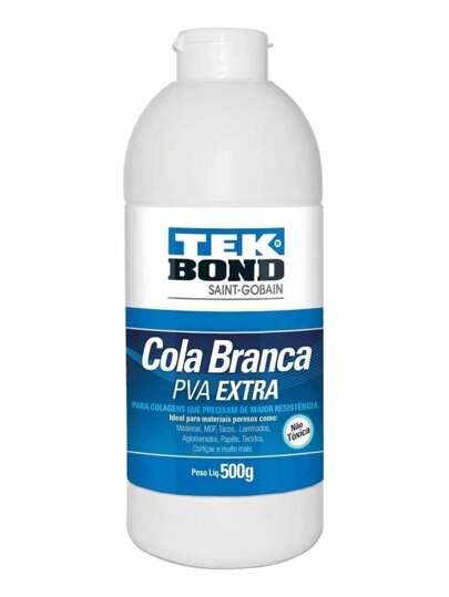 Cola Branca Líquida Pva Extra Tek Bond 500g Colar Papel Isopor Tecidos Laminados