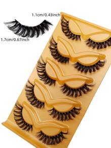 5 Pairs Of Fox-Inspired Eyelashes, Includes Curled And Extended Eyelashes For Seductive, Foxy Eyes - Fluffy Lashes - View 6