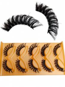 5 Pairs Of Fox-Inspired Eyelashes, Includes Curled And Extended Eyelashes For Seductive, Foxy Eyes - Fluffy Lashes - View 2