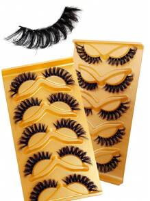 5 Pairs Of Fox-Inspired Eyelashes, Includes Curled And Extended Eyelashes For Seductive, Foxy Eyes - Fluffy Lashes - View 7