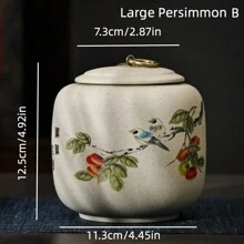 陶瓷密封干果储物罐，家用储物罐 - 彩色 - 查看 14