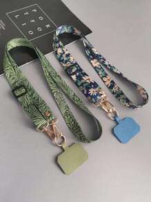 Painted Crossbody Cell Phone Lanyard Strap Adjustable Neck Hanging Rope With Gasket Clip Anti-Lost Universal Phone Case Lanyards