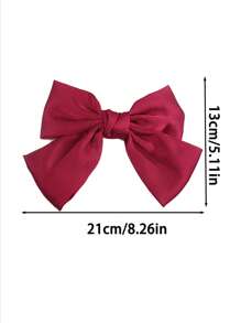 1pc Latest Fashion White Bow Spring Hair Clips Elegant Hair Accessories Joker Hair Clips In Daily Life Cute Halloween Valentine's Day - White - View 6
