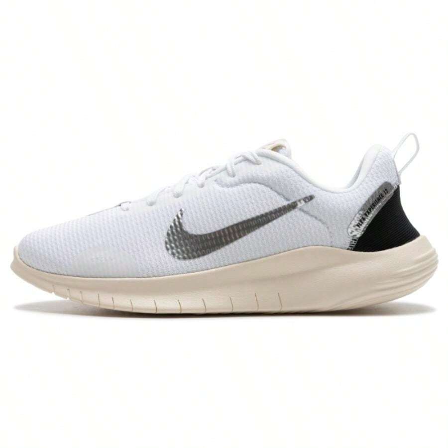 Nike Zapatillas de running cómodas y de moda para mujer WMNS FLEX EXPERIENCE RN 12 Zapatillas de running para carretera para mujer - Blanco/Plata metalizado/Blanco vela/Leche de coco/Negro/Gris fantasma - Ver 1