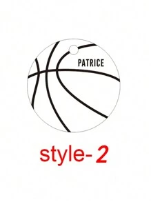 Personalized Key Ring Custom Basketball Engraving Name Keychain For Men And Women Stainless Steel Personalized Customized Letters Fashion Sports Style Keychain Father's Day Gift For Friends Fashion,Casual,Vintage,Old Money,Contracted,Simple Custom,Personalized - Silver - View 15