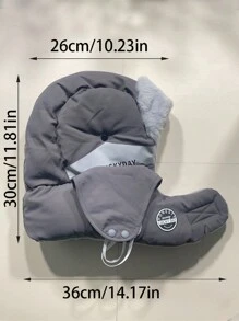 Berretto da sci da uomo con paraorecchie antivento, cappello bomber, caldo e invernale con fodera in cotone, adatto per ciclismo, guida di veicoli elettrici, cappello con isolamento spesso - Grigio - Visualizzare 6