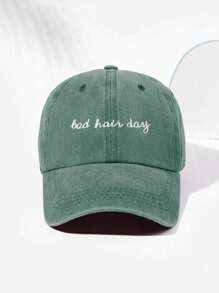 1 件刺绣“Bad Hair Day”水洗棒球帽，透气可调节高尔夫遮阳帽，适合户外活动，女士夏季时尚弧形帽檐遮阳帽，男士/中性 Y2K 风格遮阳帽 - 刺繡 - 查看 18