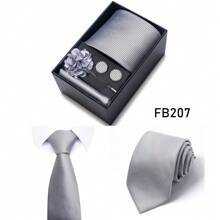 AlanKing 1 件圣诞礼物男士领带时尚设计英伦风格正式商务婚礼领带礼盒装男士领带 - 混色 - 查看 20