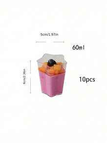 10个/20个一次性塑料创意迷你星形慕斯杯布丁杯提拉米苏杯果冻甜品杯无盖