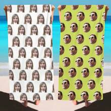Customized Photo Beach Towel, Customized Pattern Beach Towel, Bath Towel, Customized Face Towel, Customized Pet Face Towel, Customized Printed Towel, Summer Holiday Bathroom Decor, Travel Essentials, Travel Accessories, Beach Necessities, Sunny Trip - Multicolor - View 8