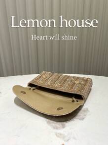 1pc Metallic Gold Glitter Rhinestone Decorated Small Clutch Bag, Envelope Style Crossbody Chain, Fashion Elegant Handbag For Evening Formal Events, Weddings, Parties, Suitable As Gift For Women, Tready Party Bags,Perfect For Party, Wedding, Prom, Dinner/Banquet, Essential Wedding Items,Perfectly Matching With Graduation Dress, Prom Dresses, Perfectly Matching With Prom Dresses For Women, Prom Accessories,Sequin Dress Women,Sparkly Dress,Elegant Dresses For Women, Elegant Prom Bag