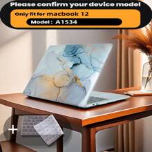有 4 种大理石图案可供选择，并配有键盘保护膜。它与 MacBook Air Pro 保护套、13/14/15/16 英寸电脑保护套兼容，并配有键盘保护膜，A1370、A1534、A1502、A1707、A2337、A1932、A2179、A2338、A1706、A1708、A2681 塑料硬壳笔记本电脑保护套，黑色、蓝色大理石图案 A2485 A2442、A1466 A1369