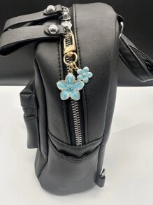 HAILIAN 1 件合金樱花形钥匙扣轻巧飘逸的樱花带方形标签适合包包吊饰汽车钥匙链情侣生日节日礼物女士情人节礼物 - 藍色 - 查看 6