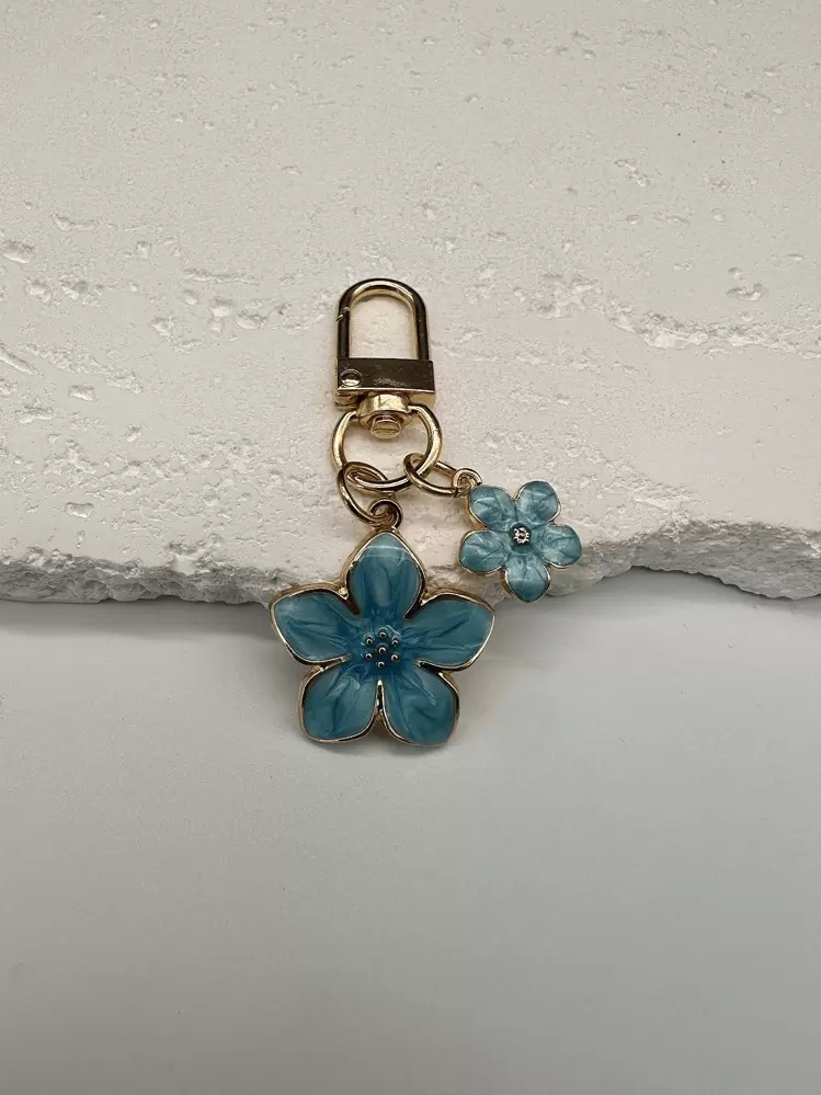1 móc khóa hợp kim hình hoa anh đào nhẹ & thanh tao với thẻ vuông thích hợp cho móc khóa túi xách xe hơi quà tặng sinh nhật ngày lễ quà tặng cho phụ nữ ngày lễ tình nhân - Màu xanh lam - Xem 3