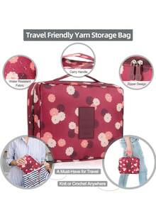 1PC 红色花朵针线收纳袋适用于针线收纳 DIY配件收纳袋