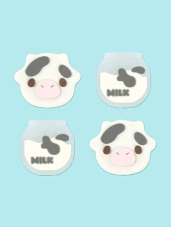 GeekShare 4pcs Cow Pattern Button Protective Covers Compatible With Nintendo Switch / OLED / Switch Lite