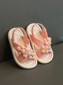 2025 新款女童串珠凉鞋，防滑底休闲公主凉鞋，适合幼儿/小女孩/大女孩，适合春夏季 - 粉色 - 查看 5