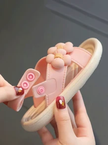 2025 新款女童串珠凉鞋，防滑底休闲公主凉鞋，适合幼儿/小女孩/大女孩，适合春夏季 - 粉色 - 查看 2