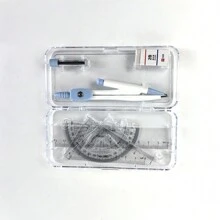 7-Piece Drawing Instruments Set Including Protractor, Ruler, Triangle Ruler, Compass - Random Delivery, For Student Use - Sets - View 3