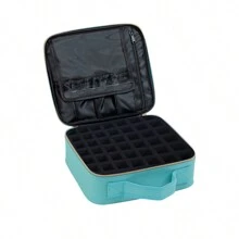 UOZL 42 Bottles Large Capacity Nail Polish Storage Box - PU Leather Portable Makeup Bag Can Hold 42 Bottles (0.51 Fl Oz/15 Ml) Of Nail Polish, Also Has 4 Elastic Pockets And 1 Zipper Pocket, Perfect For Nail Lovers And Manicurists