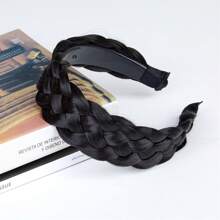 四股合成纤维编织发箍，梳状编织发圈，发饰，弹性编织发箍，女士假发 - 彩色 - 查看 19