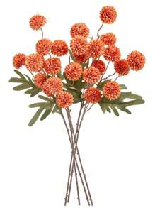 1/3/5Pcs/Pack Artificial Flowers 5 Head Dandelion False Flower Small Thorn Ball Hydrangea Simulation Plant Artificial Silk Ball Chrysanthemums, Thanksgiving Halloween Harvest Decor, Home Decor, Room Decor, Wedding Decor