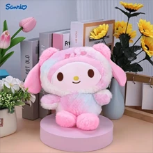 Sanrio 1pc 25cm Sanrio Kuromi Plush Dolls Toys Cute Stuffed Cinnamoroll Hello Kitty Plush Toy Teenagers Birthday Toys Gifts,Plushie Toy,Sanrio Toy,Hello Kitty Things